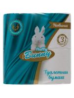 Туалетная бумага Fluffy Bunny 3сл. 4 рул. белая 1/12